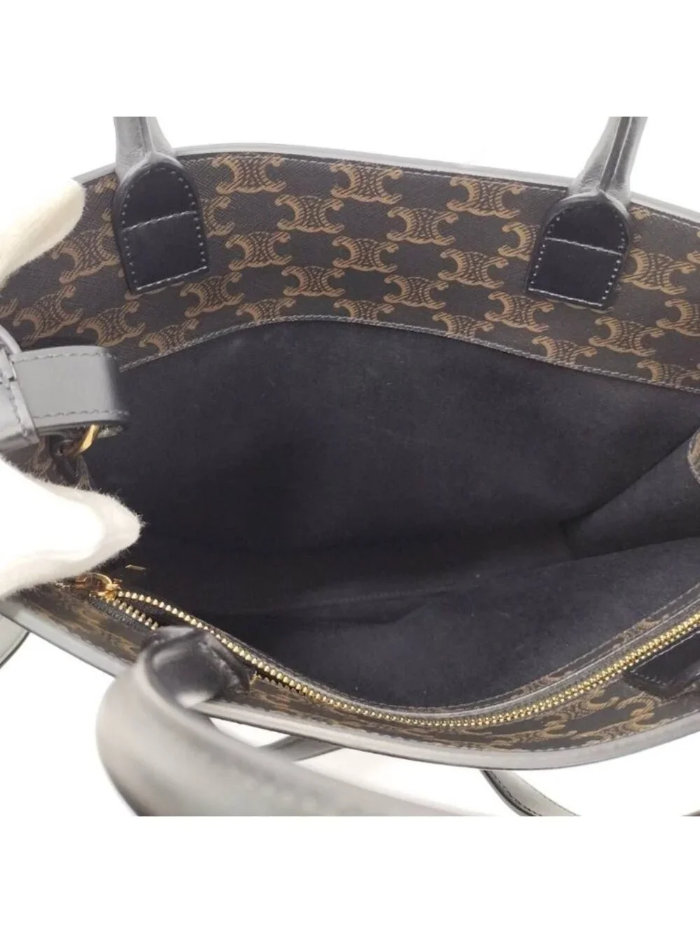 Celine Vertical Cabas 2-Way Handbag Triomphe Canvas